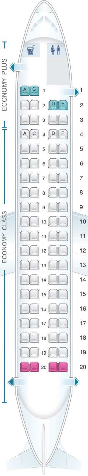 Seat Map WestJet Dash8 Q400 .